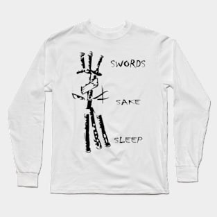 Swords Gift One Piece Men's for Best Friends Long Sleeve T-Shirt